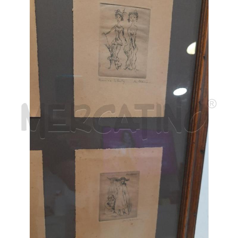 ACQUAFORTE B/N MINO MACCARI 6PZ C LEGNO | Mercatino dell'Usato Roma rebibbia 4