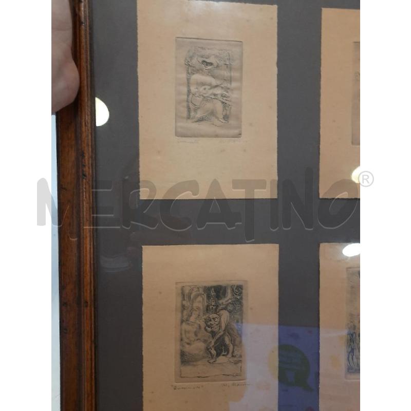 ACQUAFORTE B/N MINO MACCARI 6PZ C LEGNO | Mercatino dell'Usato Roma rebibbia 2