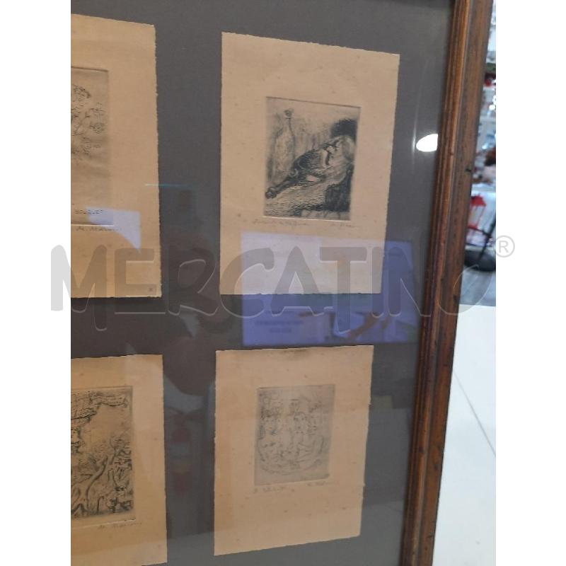 ACQUAFORTE B/N MINO MACCARI 6PZ C LEGNO | Mercatino dell'Usato Roma rebibbia 4