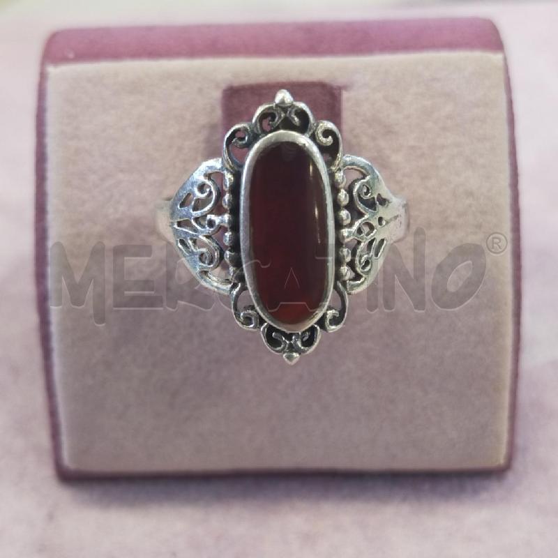 ANELLO ARG TRAFORATO CENTRALE PIETRA MAR | Mercatino dell'Usato Roma rebibbia 1