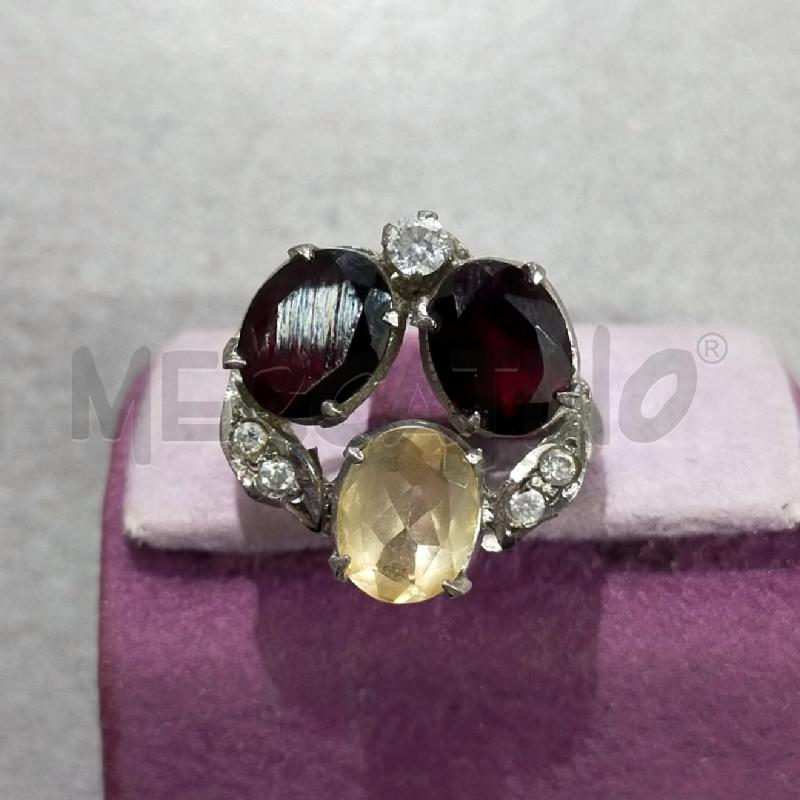 ANELLO DONNA ALTA B 3 PIETRE C/S 5 PUNTI LUCE | Mercatino dell'Usato Roma rebibbia 1