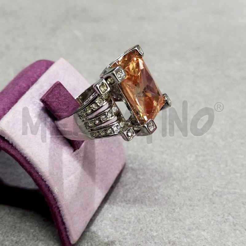 ANELLO DONNA ALTA B PIETRA CUBICA ARANCIO  | Mercatino dell'Usato Roma rebibbia 2