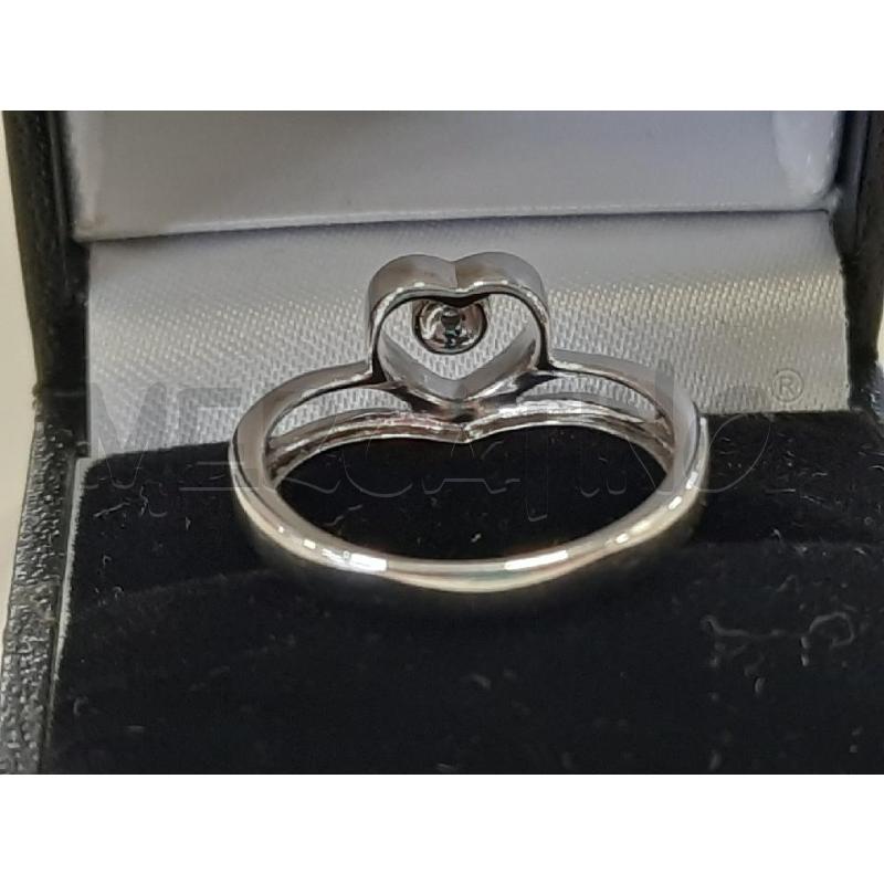 ANELLO DONNA ARG CENTRALE CUORE PUNTO LUCE | Mercatino dell'Usato Roma rebibbia 2