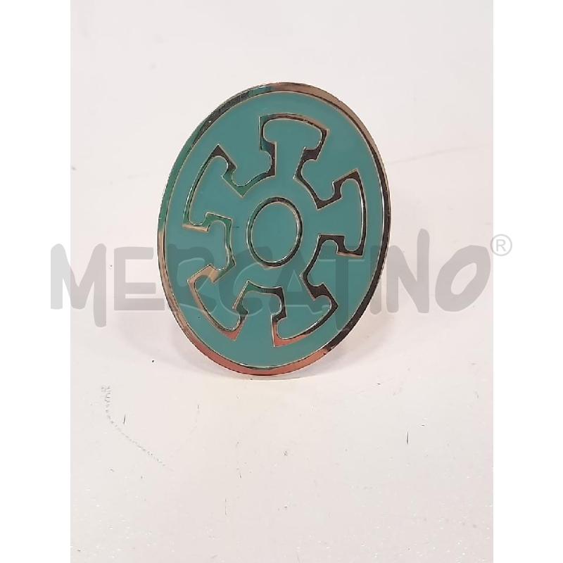 ANELLO DONNA FRANCESCA BIANCHI BAGNATO ORO OVALE GRECA TURCHESE  | Mercatino dell'Usato Roma rebibbia 1