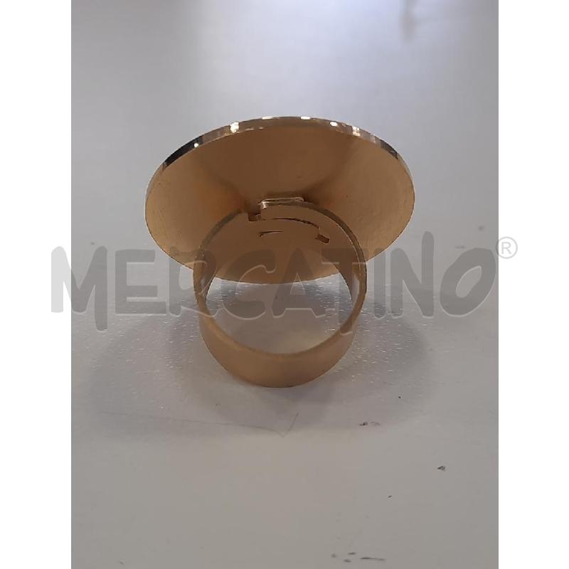 ANELLO DONNA FRANCESCA BIANCHI BAGNATO ORO OVALE GRECA TURCHESE  | Mercatino dell'Usato Roma rebibbia 2