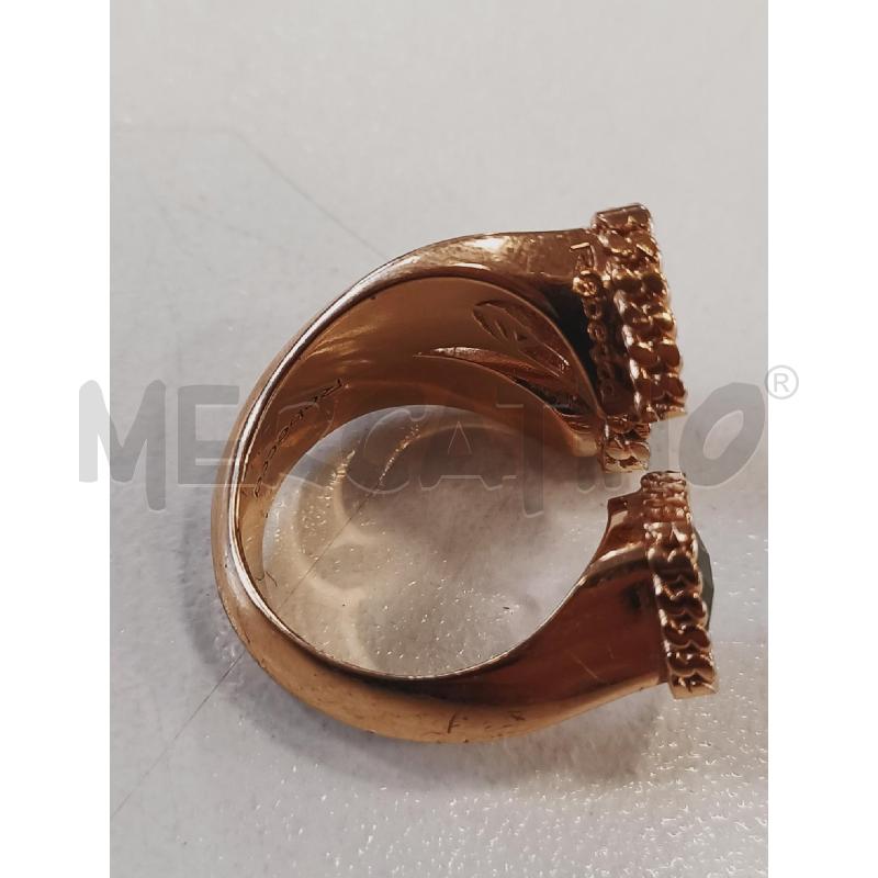 ANELLO DONNA REBECCA DORATO 3 PIETRE SFACC SINTETICHE | Mercatino dell'Usato Roma rebibbia 2