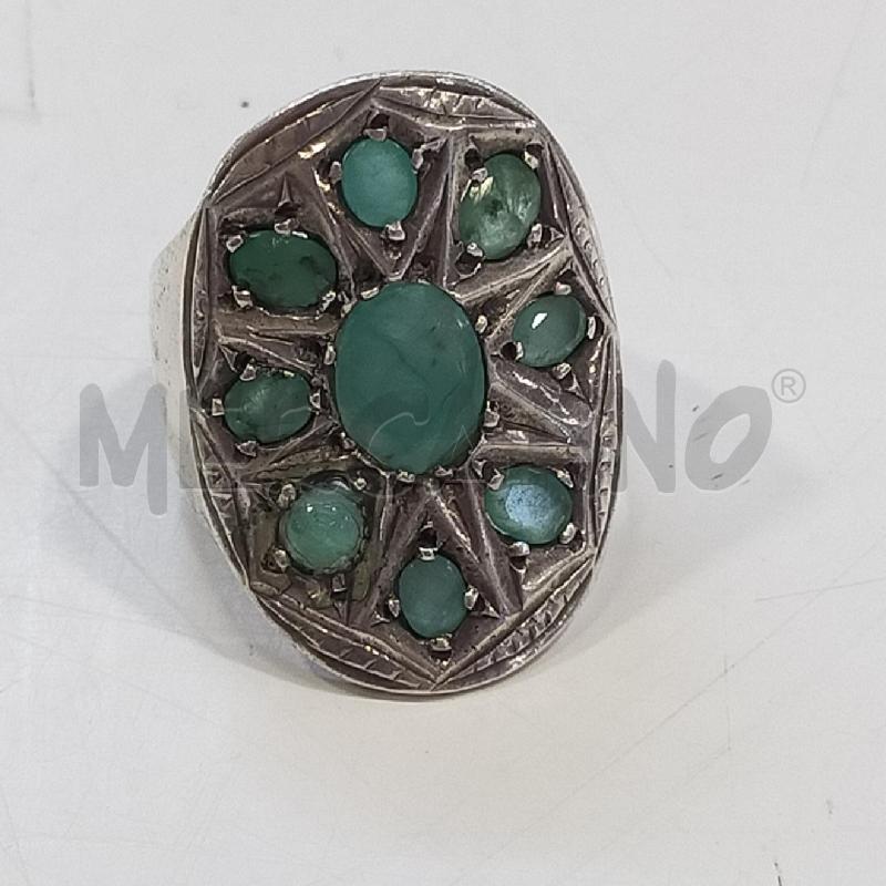 ANELLO DONNA  FASCIA  PIETRE VERDI | Mercatino dell'Usato Roma rebibbia 1