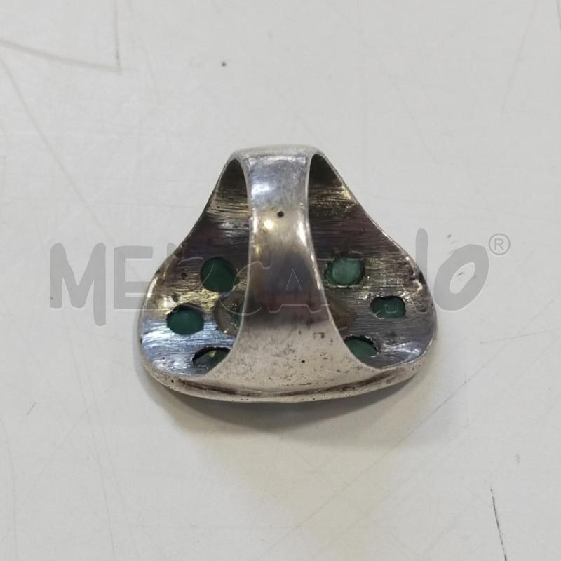 ANELLO DONNA  FASCIA  PIETRE VERDI | Mercatino dell'Usato Roma rebibbia 3