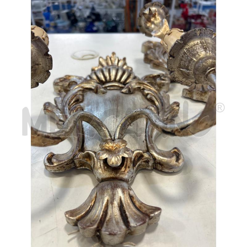 APPLIQUE COPPIA LEGNO ARGENTATE 2L | Mercatino dell'Usato Roma rebibbia 2