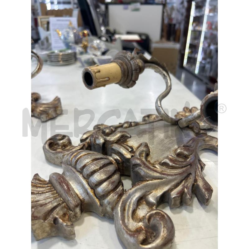 APPLIQUE COPPIA LEGNO ARGENTATE 2L | Mercatino dell'Usato Roma rebibbia 3