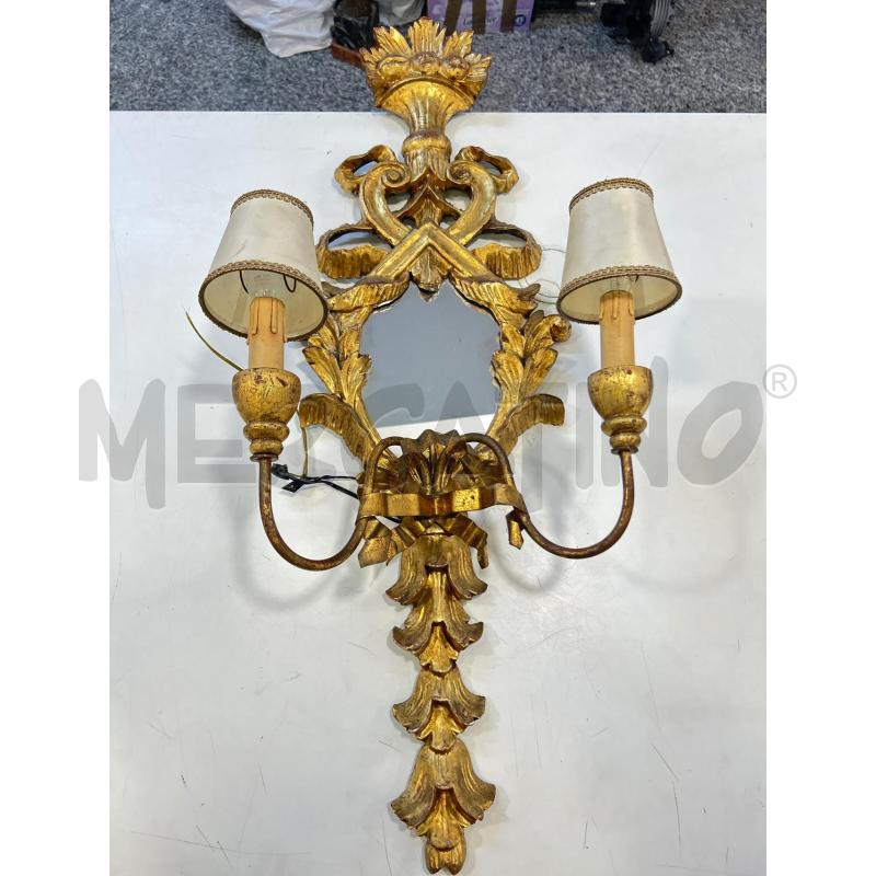 APPLIQUE LEGNO DORATA C SPECCHIO 2L | Mercatino dell'Usato Roma rebibbia 1