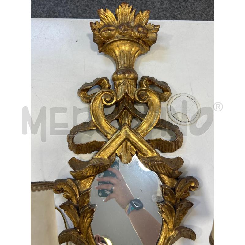 APPLIQUE LEGNO DORATA C SPECCHIO 2L | Mercatino dell'Usato Roma rebibbia 3