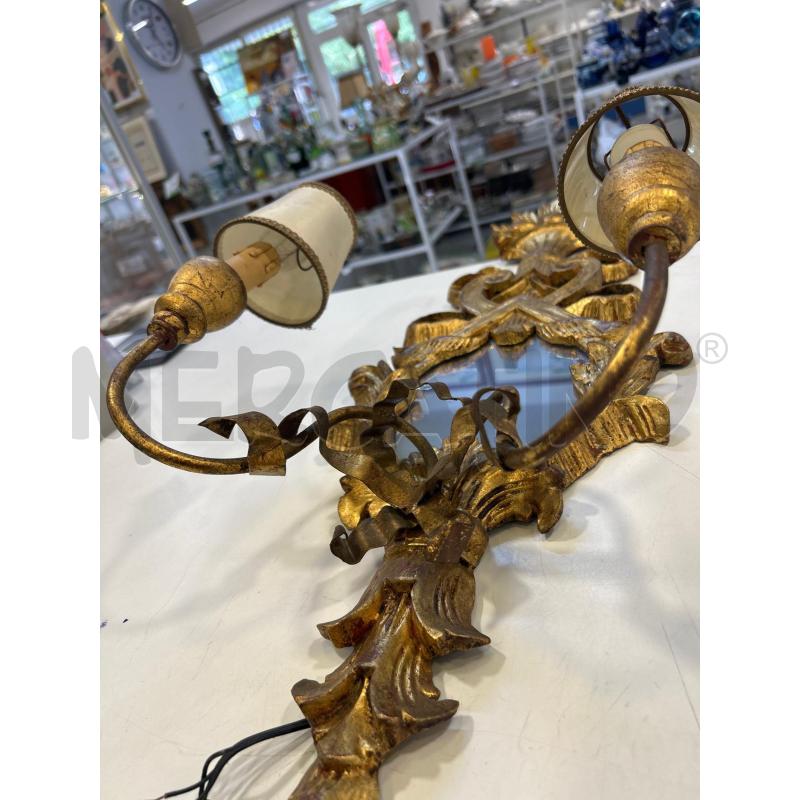 APPLIQUE LEGNO DORATA C SPECCHIO 2L | Mercatino dell'Usato Roma rebibbia 2