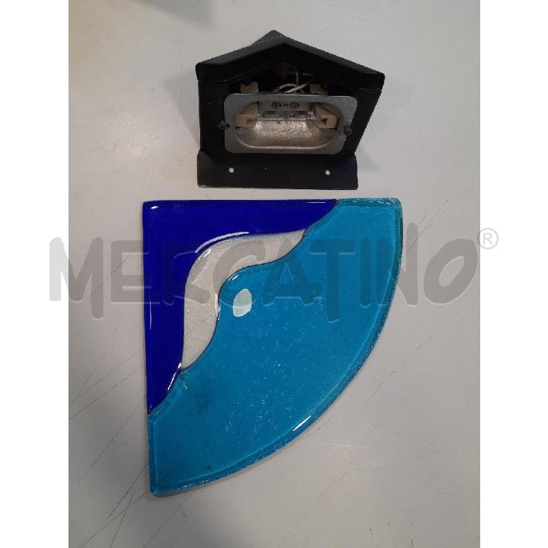 APPLIQUE MET NERO VETRO DI MURANO BLU AZZURRO TRIANGOLO  | Mercatino dell'Usato Roma rebibbia 2