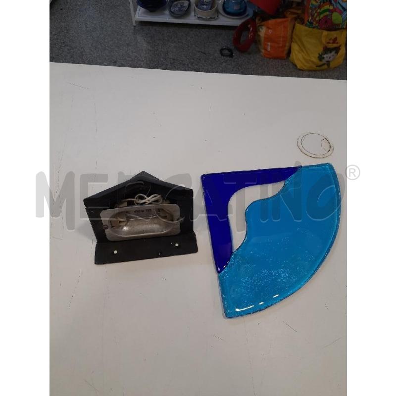 APPLIQUE MET NERO VETRO DI MURANO BLU AZZURRO TRIANGOLO | Mercatino dell'Usato Roma rebibbia 2