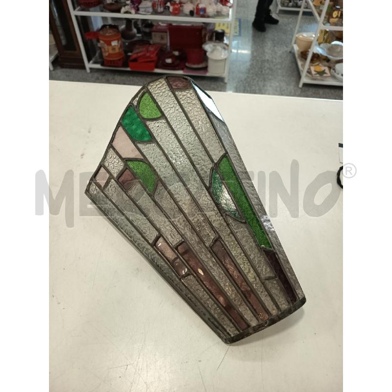APPLIQUE VETRO PIOMBATO VERDE ROSSO GRIGIO | Mercatino dell'Usato Roma rebibbia 1