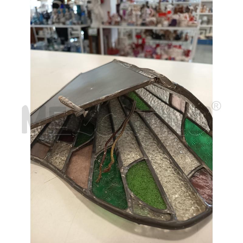 APPLIQUE VETRO PIOMBATO VERDE ROSSO GRIGIO | Mercatino dell'Usato Roma rebibbia 3