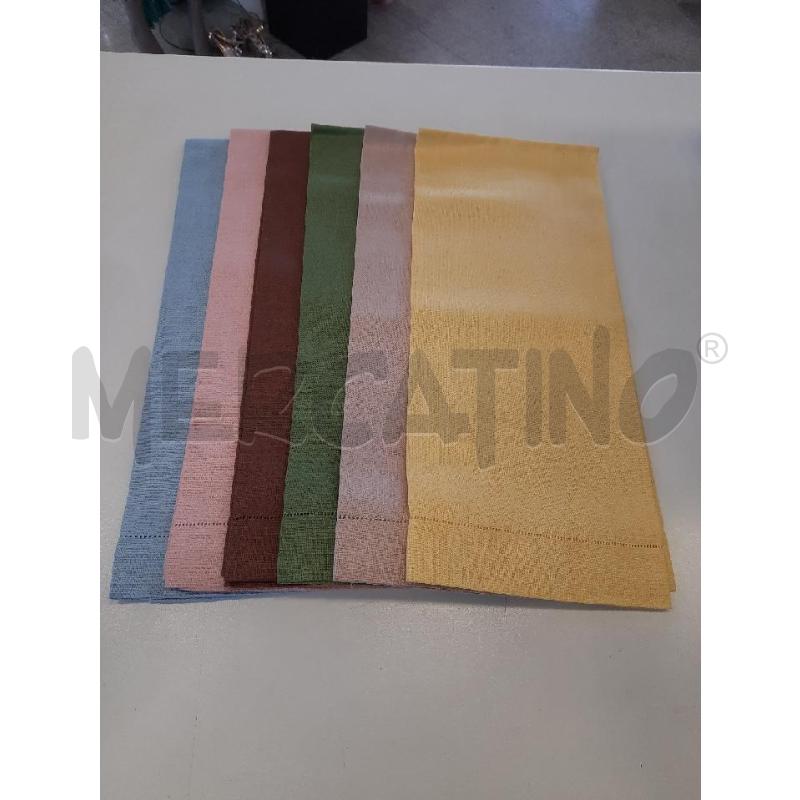 ASCIUGAMANINI LINO VARI COLORI 6PZ | Mercatino dell'Usato Roma rebibbia 1