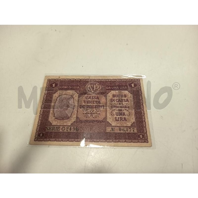 BANCONOTA 1 LIRA 1918 | Mercatino dell'Usato Roma rebibbia 1