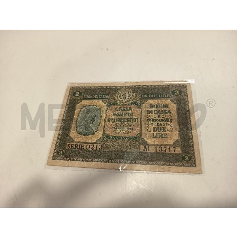 BANCONOTA 2 LIRE 1918 | Mercatino dell'Usato Roma rebibbia 1