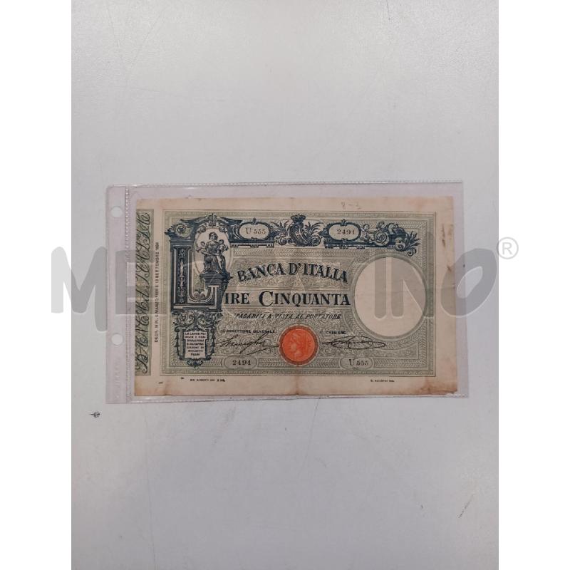 BANCONOTA 50 LIRE 1926  | Mercatino dell'Usato Roma rebibbia 1