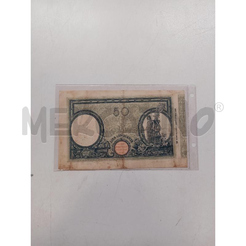 BANCONOTA 50 LIRE 1926  | Mercatino dell'Usato Roma rebibbia 2