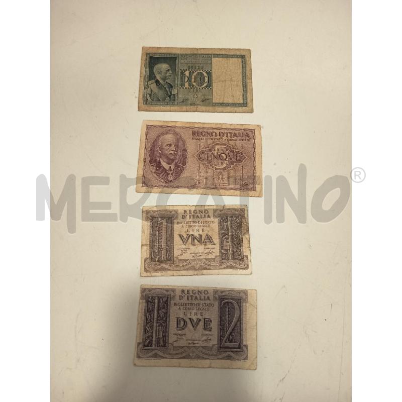 BANCONOTELIRE REGNO 4PZ | Mercatino dell'Usato Roma rebibbia 1