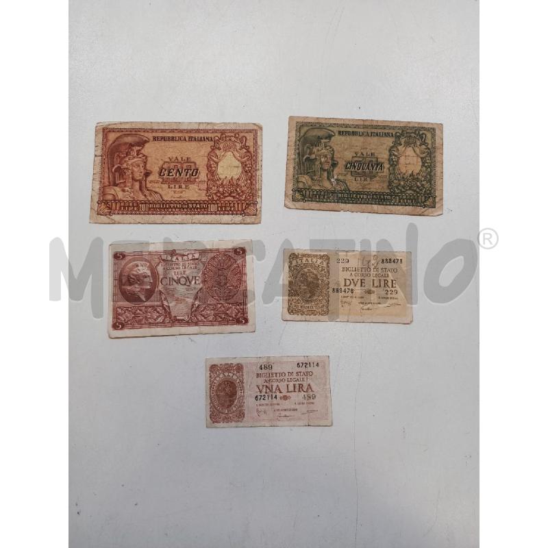 BANCONOTE 5 PZ ANNI 40 | Mercatino dell'Usato Roma rebibbia 1