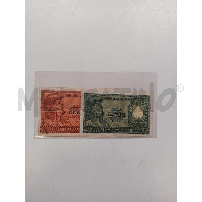 BANCONOTE ITA 50-100 LIRE 1951 | Mercatino dell'Usato Roma rebibbia 1