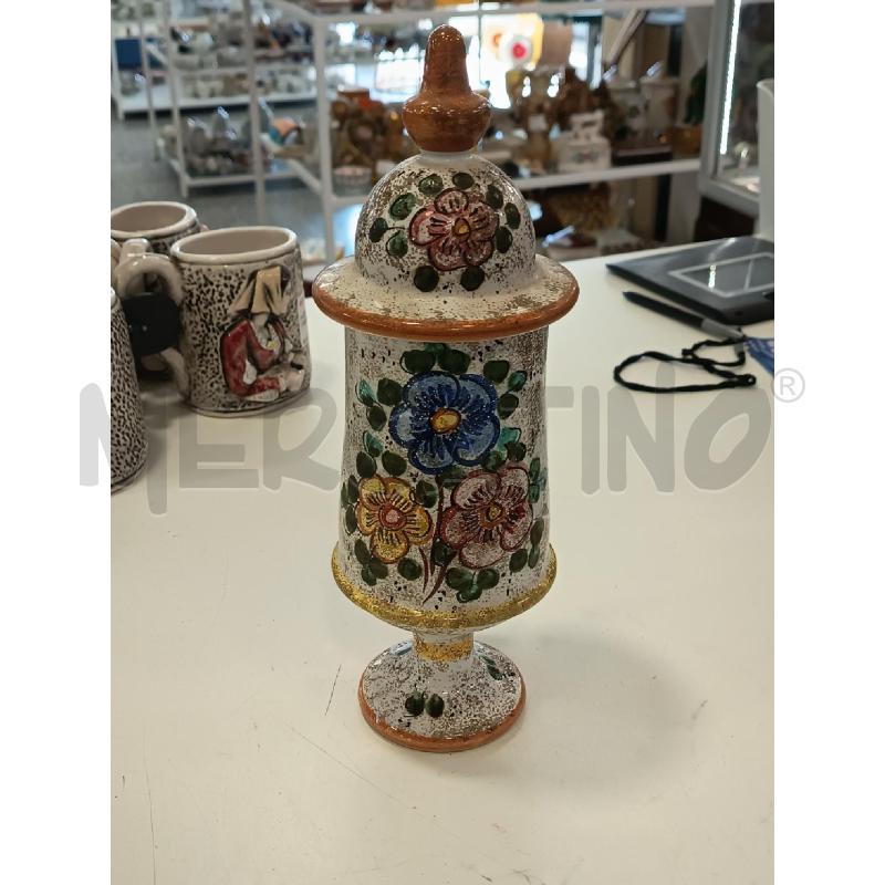 BARATTOLO CERAM DERUTA FIORI COLORATI | Mercatino dell'Usato Roma rebibbia 1