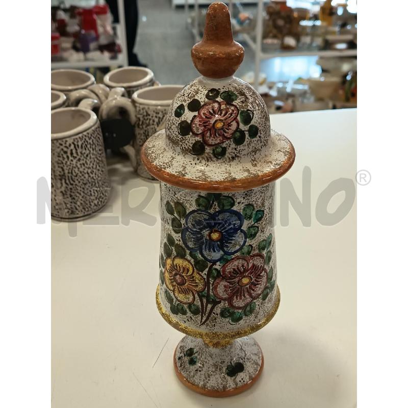 BARATTOLO CERAM DERUTA FIORI COLORATI | Mercatino dell'Usato Roma rebibbia 2