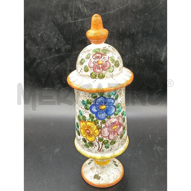 BARATTOLO CERAM DERUTA FIORI COLORATI | Mercatino dell'Usato Roma rebibbia 1