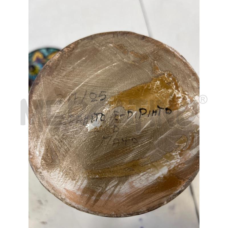 BARATTOLO COCCIO DIPINTO FOGLIE GIALLE | Mercatino dell'Usato Roma rebibbia 3