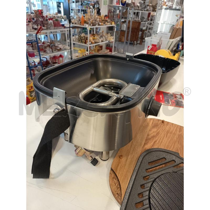 BARBECUE PORTATILE MINI BBQ SHARA CROMO  | Mercatino dell'Usato Roma rebibbia 3