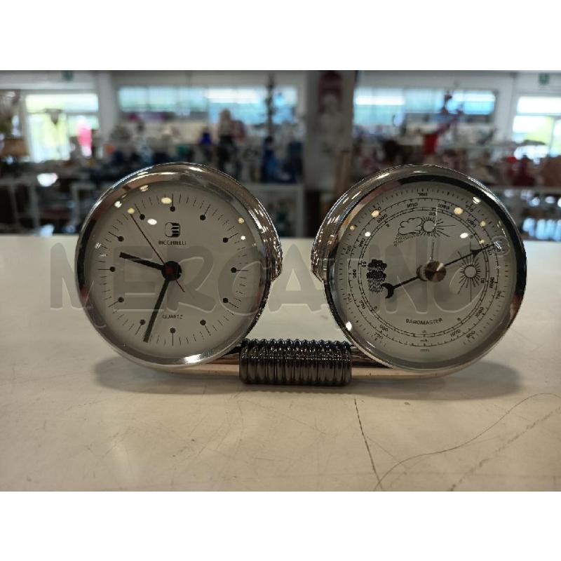 BAROMETRO OROLOGIO DA SCRIVANIA CROMO BICCHIELLI | Mercatino dell'Usato Roma rebibbia 1