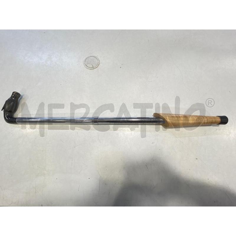 BASTONE PASSEGGIO LEGNO CROMO T CAVALLO LEGNO | Mercatino dell'Usato Roma rebibbia 1