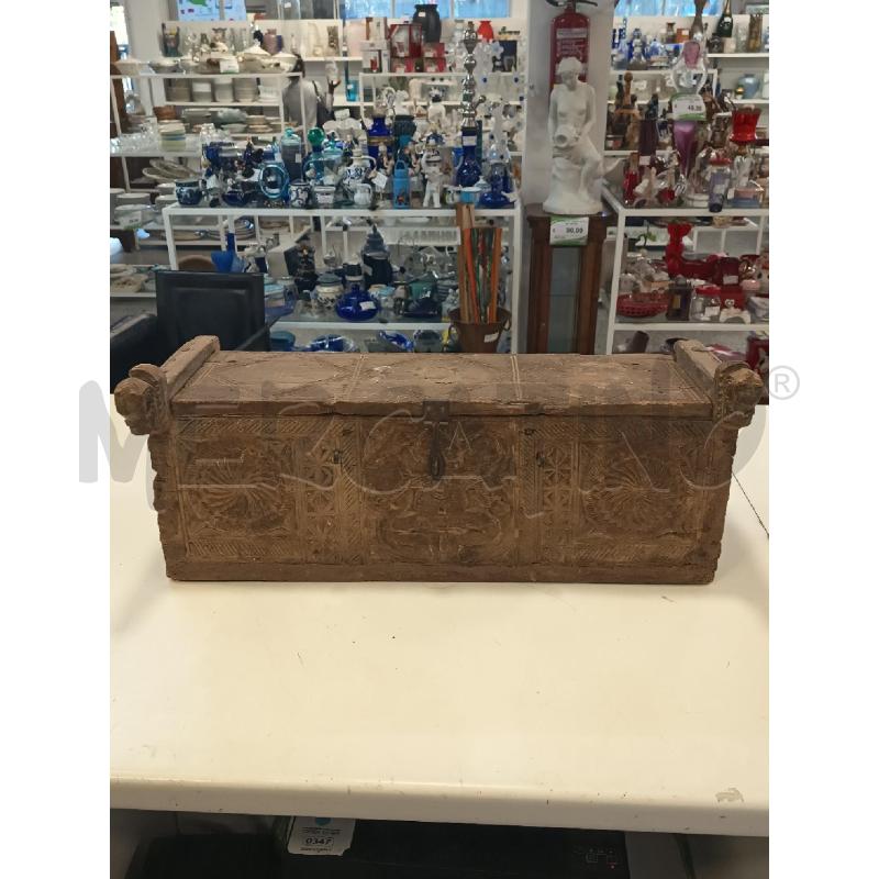 BAULE INDIANO PICCOLO LEGNO ANTICO DA RIV | Mercatino dell'Usato Roma rebibbia 1