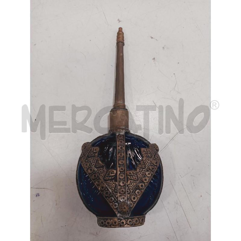 BOCCETTA ETNICA VETRO BLU DEC CROMO | Mercatino dell'Usato Roma rebibbia 1