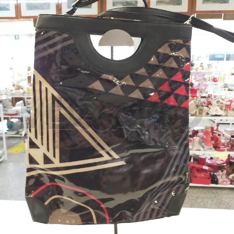 BORSA DONNA ARMANI JEANS NERA LUCIDA | Mercatino dell'Usato Roma rebibbia 3