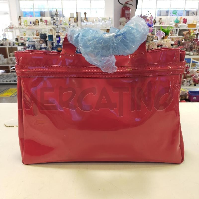 BORSA DONNA ARMANI JEANS ROSSA LUCIDA | Mercatino dell'Usato Roma rebibbia 2