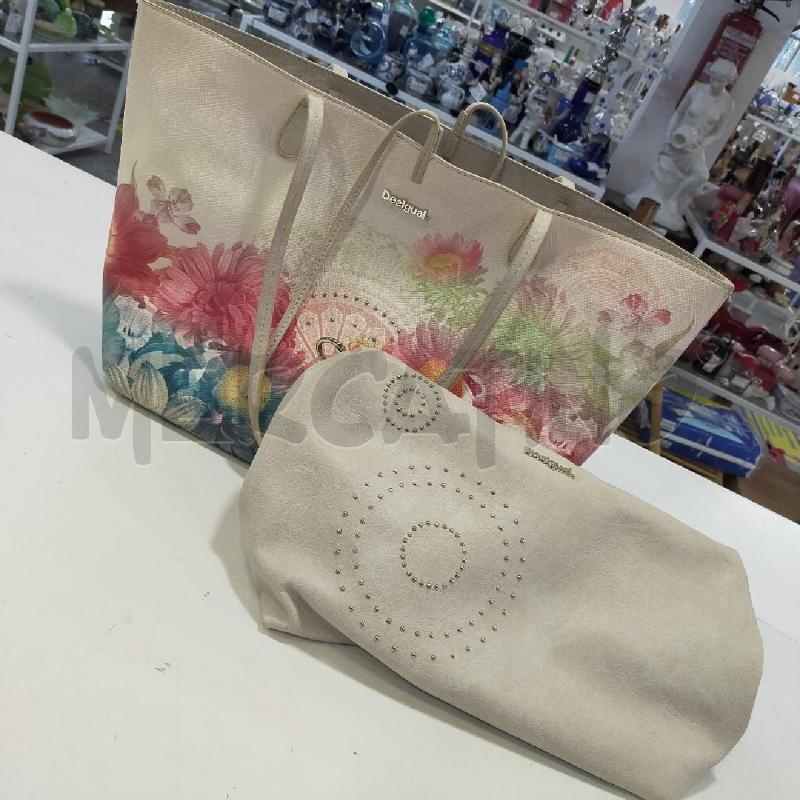 BORSA DONNA DESIGUAL BORSETTA DENTRO  BEIGE FIORI PASTELLO | Mercatino dell'Usato Roma rebibbia 2