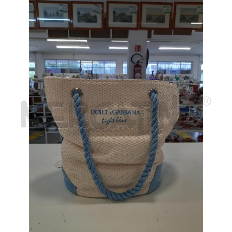 BORSA DONNA DOLCE&GABBANA LIGHT BLUE  BIANCA CELESTE PAGLIA | Mercatino dell'Usato Roma rebibbia 1