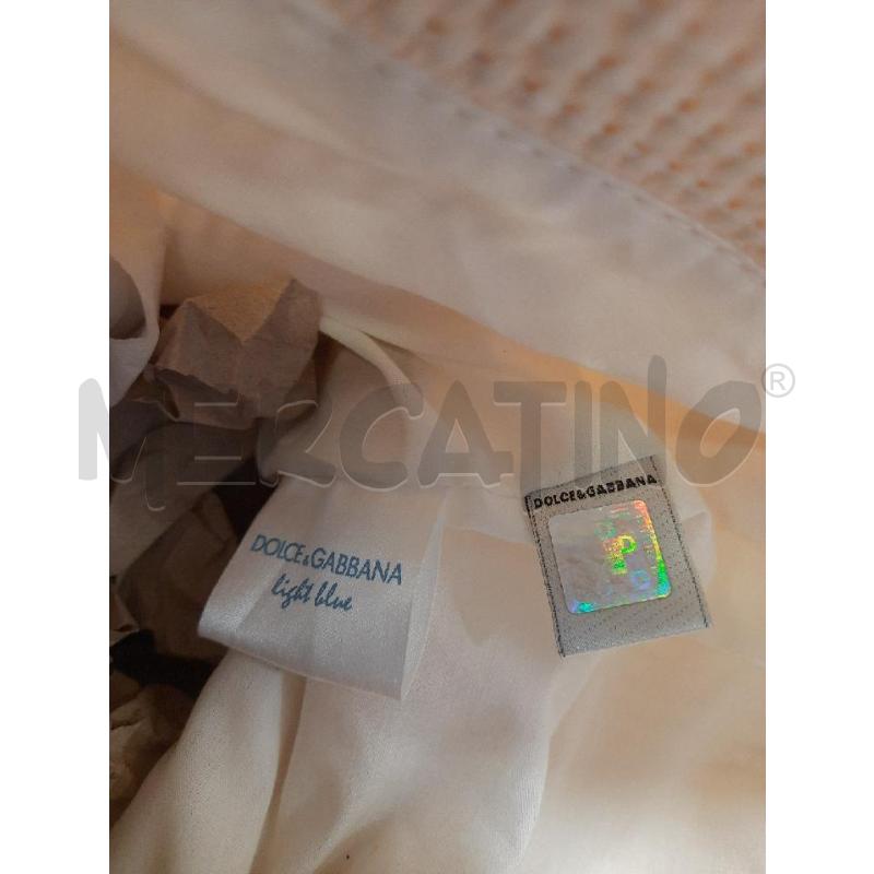 BORSA DONNA DOLCE&GABBANA LIGHT BLUE  BIANCA CELESTE PAGLIA | Mercatino dell'Usato Roma rebibbia 4