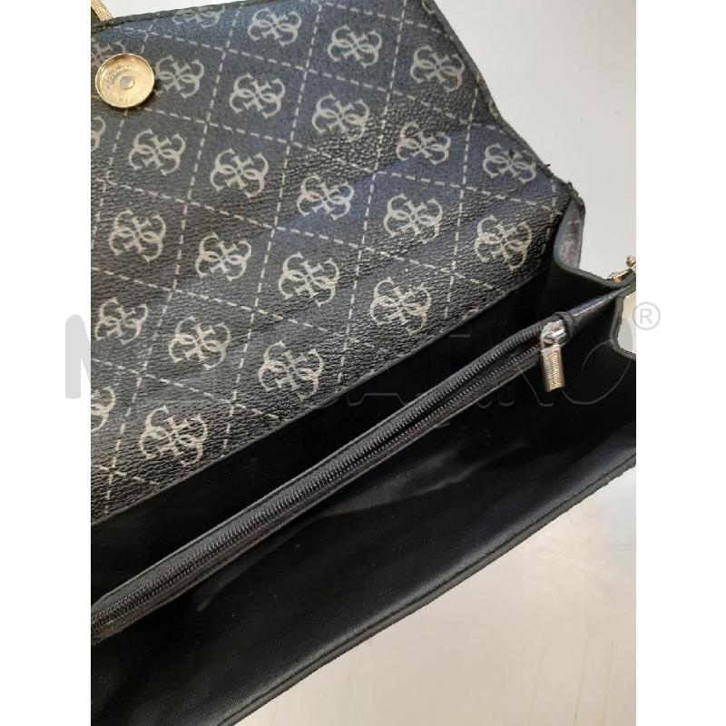 BORSA DONNA GUESS A MANO NERA CINTURINO CENTRALE   | Mercatino dell'Usato Roma rebibbia 3