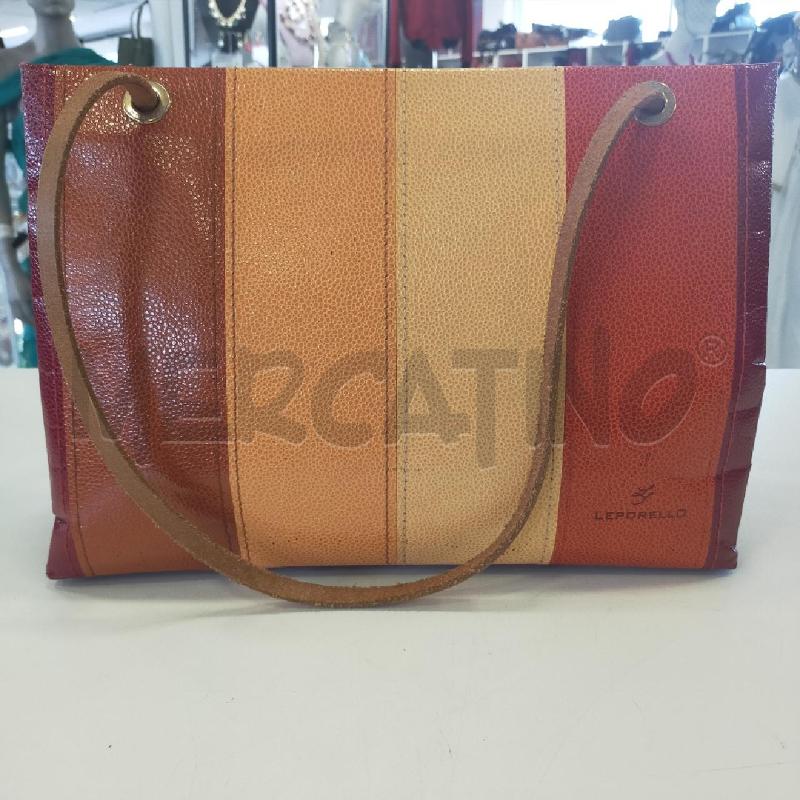 BORSA DONNA LEPORELLO FASCE COLORATE  | Mercatino dell'Usato Roma rebibbia 1