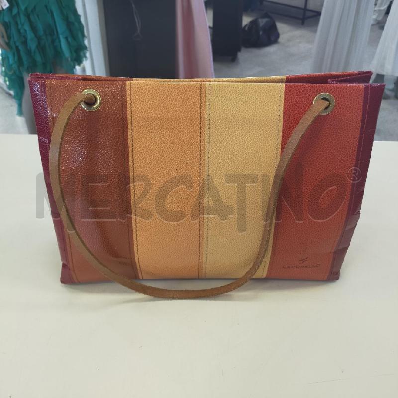 BORSA DONNA LEPORELLO FASCE COLORATE  | Mercatino dell'Usato Roma rebibbia 2