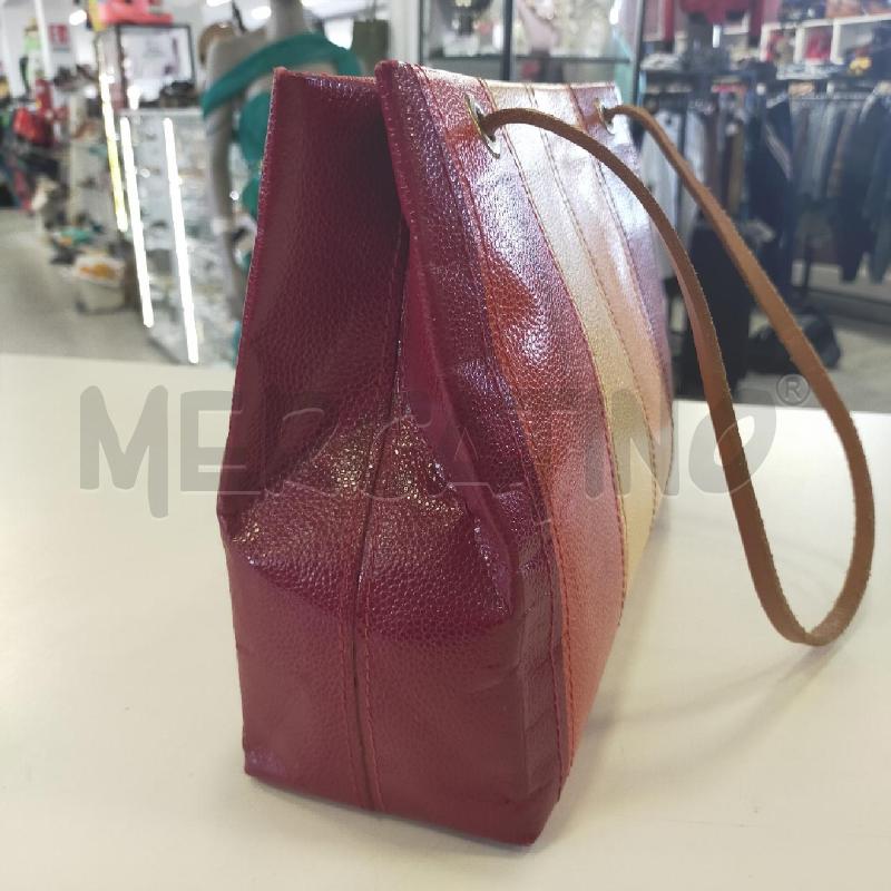 BORSA DONNA LEPORELLO FASCE COLORATE  | Mercatino dell'Usato Roma rebibbia 3