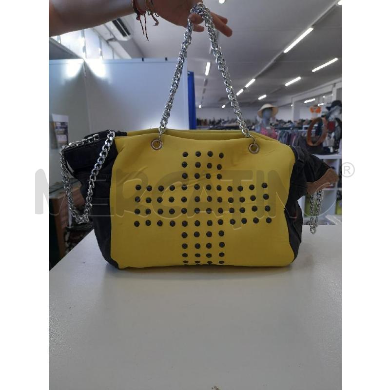 BORSA DONNA LEVIS GIALLA E JEANS SCURI CATENA | Mercatino dell'Usato Roma rebibbia 1