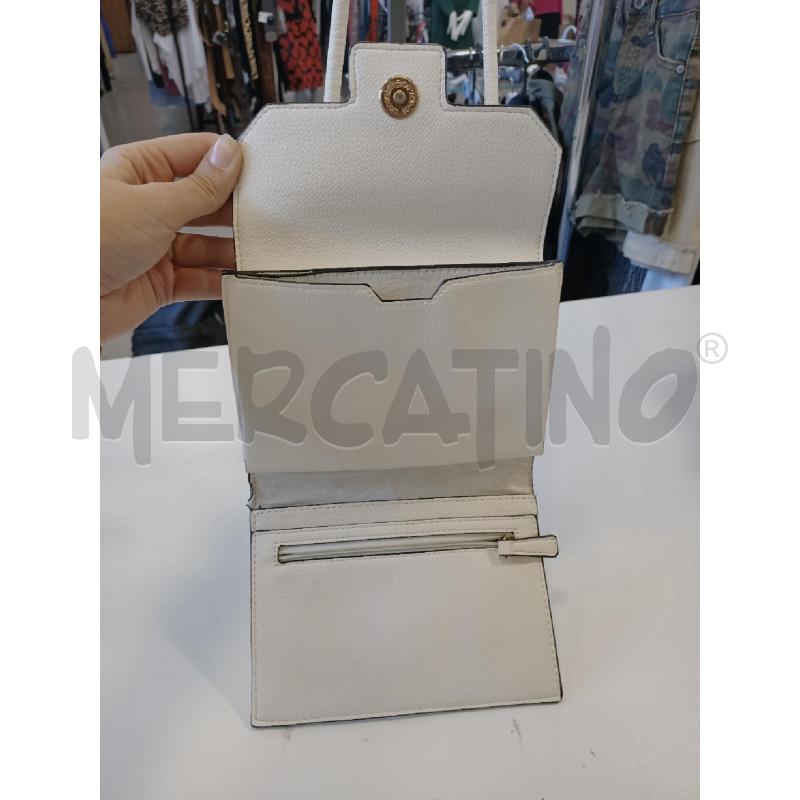 BORSA DONNA LE PANDORINE BIANCA SCRITTA NERA  | Mercatino dell'Usato Roma rebibbia 3