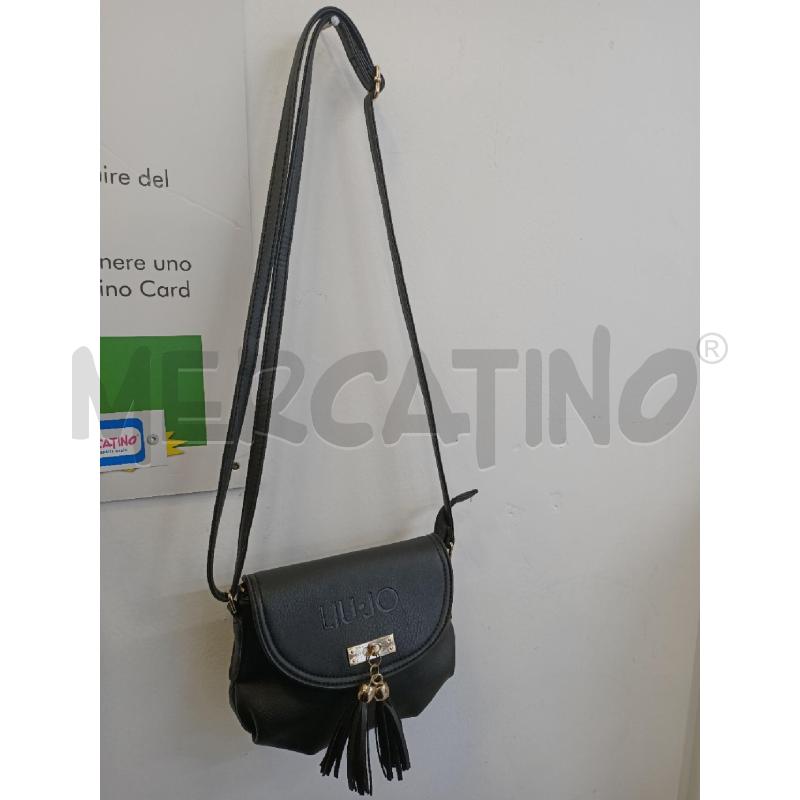 BORSA DONNA LIU-JO NERA FRANGE | Mercatino dell'Usato Roma rebibbia 1